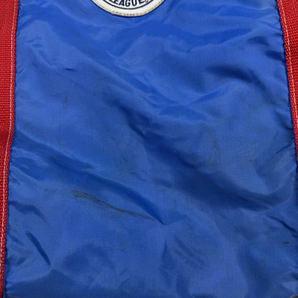 Vintage Little‎ League Baseball Crest Sponsor Duffle Bag Blue And Red